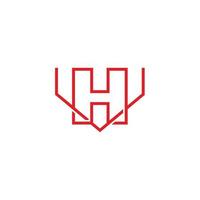 lettre hv Facile lié mince ligne logo vecteur