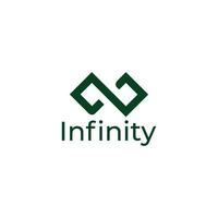 infini vert Montagne ligne Facile géométrique logo vecteur