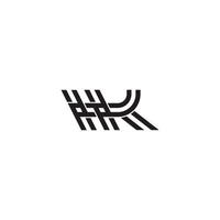 lettre hk Mots clés conception géométrique conception logo vecteur