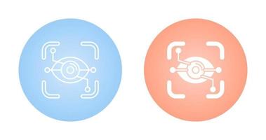 icône de vecteur de reconnaissance des yeux