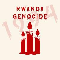 Rwanda génocide sur avril 07. international journée de réflexion sur le 1994 Rwanda génocide. conception modèle. vecteur