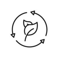 modifiable icône de feuille éco recycler, vecteur illustration isolé sur blanc Contexte. en utilisant pour présentation, site Internet ou mobile app