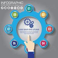 utilisation du modèle infographique pour bannière, brochure, site Web vecteur