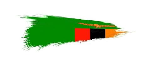 drapeau de Zambie dans grunge brosse accident vasculaire cérébral. vecteur