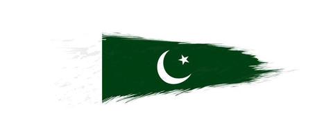 drapeau de Pakistan dans grunge brosse accident vasculaire cérébral. vecteur