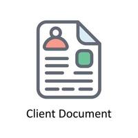 client document vecteur remplir contour Icônes. Facile Stock illustration Stock