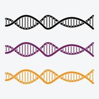 illustration de ADN hélix dans solide couleurs vecteur
