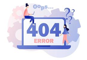 concept 404 Erreur page. plat dessin animé style. vecteur illustration