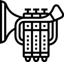 trompette instrument icône symbole conception vecteur image. illustration de musical trompette klaxon vecteur conception image. eps dix