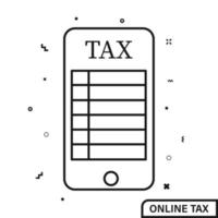 impôt en ligne forme sur téléphone vecteur