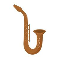 plat vecteur illustration de saxophone