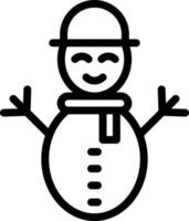 vecteur conception bonhomme de neige icône style