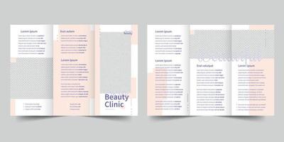 peau beauté clinique à trois volets brochure modèle, prospectus vecteur disposition à trois volets maquette pro vecteur