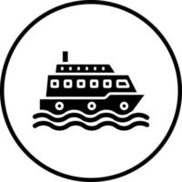 vecteur conception traversier bateau vecteur icône style