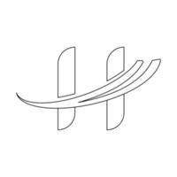lettre h icône illustration vecteur