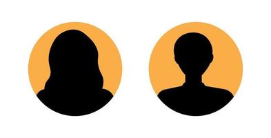 homme et femme avatar profil Icônes vecteur