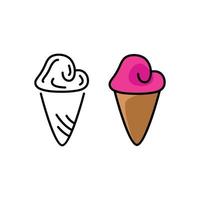 la glace crème logo illustration vecteur