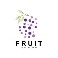 grain de raisin logo, ferme fruit vecteur, Frais violet fruit conception, grain de raisin produit icône, fruit magasin vecteur