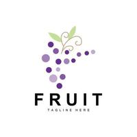 grain de raisin logo, ferme fruit vecteur, Frais violet fruit conception, grain de raisin produit icône, fruit magasin vecteur