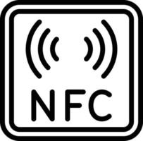 nfc vecteur icône style