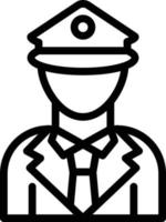 police officier vecteur icône style