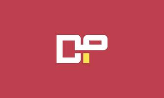 alphabet lettres initiales monogramme logo dp, pd, d et p vecteur