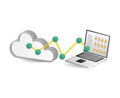 nuage l'informatique concept avec icône conception, vecteur illustration dix eps graphique.