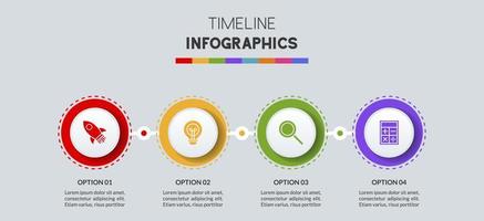 infographie conception modèle et Icônes avec 5 les options ou 5 pas vecteur