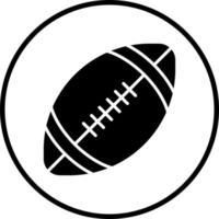 le rugby Balle vecteur icône style