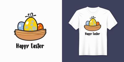 content Pâques marrant T-shirt conception modèle .facile à imprimer.drôle Pâques journée tout objectif t chemise pour homme . femmes et les enfants vecteur