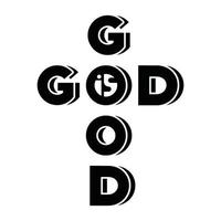 gospel typographie Dieu est bien vecteur illustration