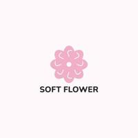 Facile fleur logo dans rose couleur. vecteur