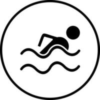 nager bassin vecteur icône style