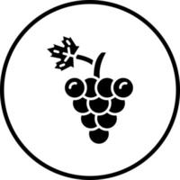 les raisins vecteur icône style