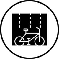 bicyclette voie vecteur icône style