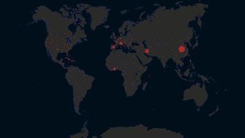 coronavirus covid-19 cas sur monde carte. des pays par nombre de confirmé covid-19 cas. facile à Éditer carte. infographie conception. Les données la source OMS, 28 février 2020. vecteur