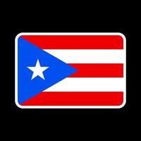 drapeau de porto rico, couleurs officielles et proportion. illustration vectorielle. vecteur