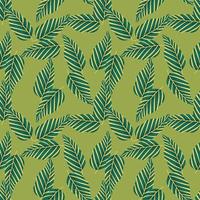 décoratif tropical paume feuilles sans couture modèle. jungle feuille fond d'écran. exotique botanique texture. vecteur