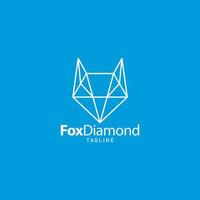 Renard diamant identité entreprise logo Facile conception vecteur