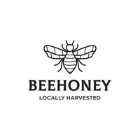 biologique mon chéri abeille ferme logo modèle design.logo pour entreprise, mon chéri boutique, herbes, étiquette. vecteur