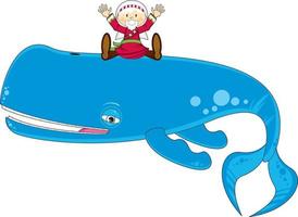 Jonah et le baleine - biblique illustration vecteur