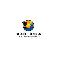 illustration vectorielle de logo de plage d'été vecteur