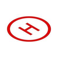 symbole de lettrage hôpital isométrique sur fond blanc vecteur