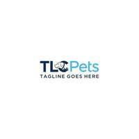 tlc lettre et animal de compagnie logo conception vecteur