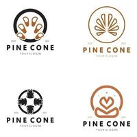 abstrait Facile pomme de pin logo conception, pour Insigne,entreprise,emblème,pin plantation, pin bois Yoga,industrie,spa,vecteur vecteur