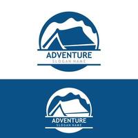 aventure la nature logo conception image Voyage et Extérieur camping aventuriers, grimpeurs modèle vecteur