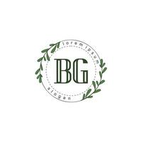 bg initiale beauté floral logo modèle vecteur