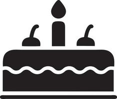 gâteau icône symbole vecteur image. illustration de le boulangerie anniversaire isolé conception image. eps dix