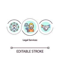 icône de concept de services juridiques vecteur