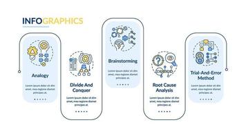 modèle d'infographie vectorielle de tactiques de résolution de problèmes vecteur